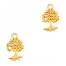 DQ Metal charm Tree 13x8mm Gold